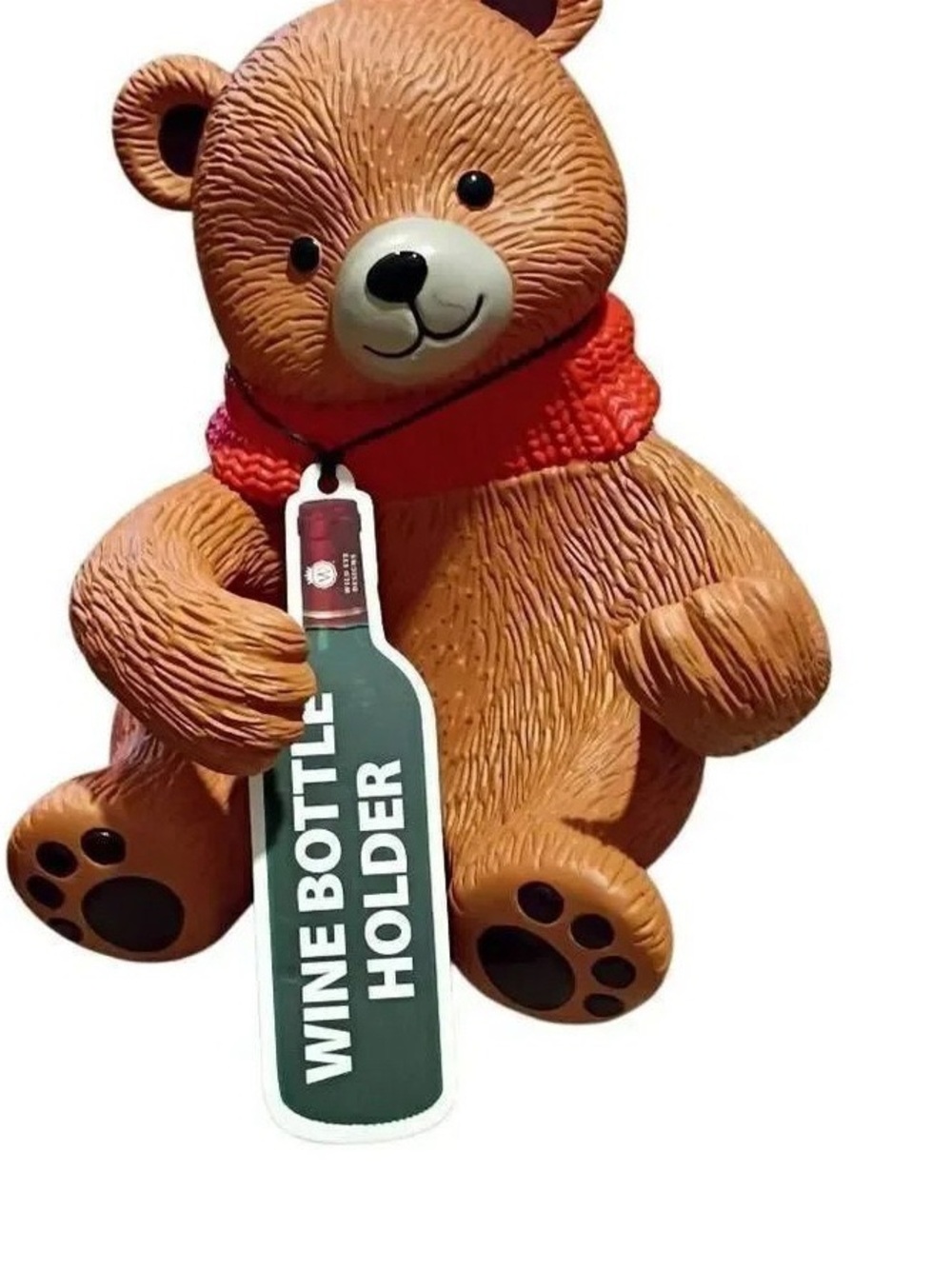Brown Bear Wine Bottle Holder - Decorative Home Dining Accent